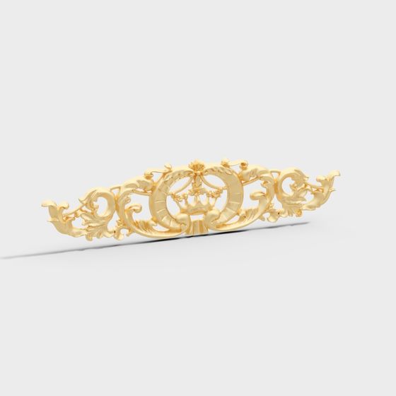 Elegant Gold Crown 3D model