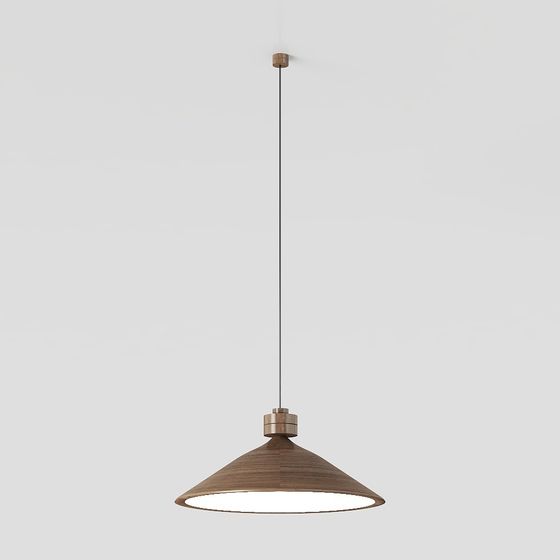 Wooden Pendant Light 3D model