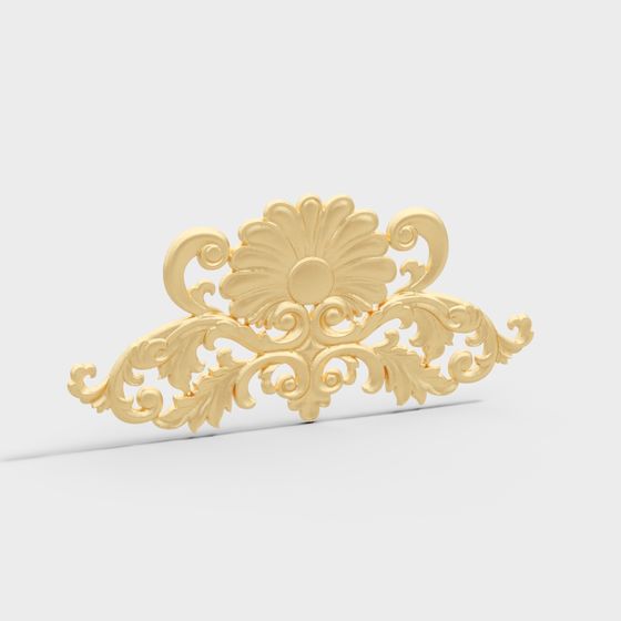 Royal Floral Ornament 3D model for Creative Projects