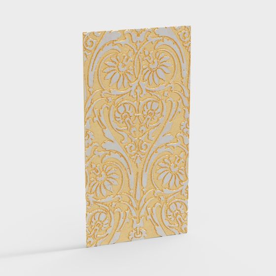 Elegant Low-Poly Decorative Wall 3D model