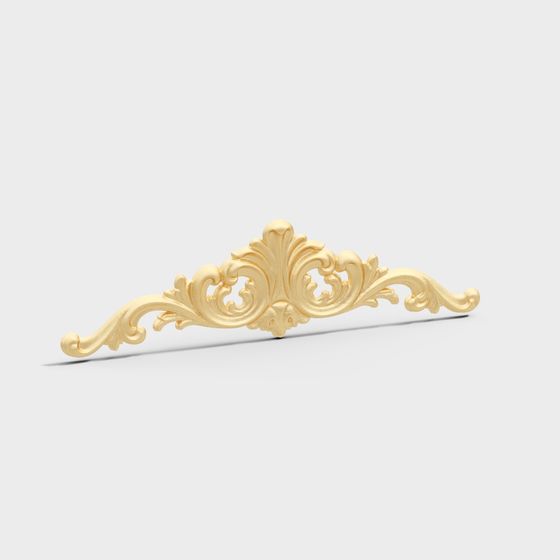 Elegant Low-Poly Wall Ornament 3D model