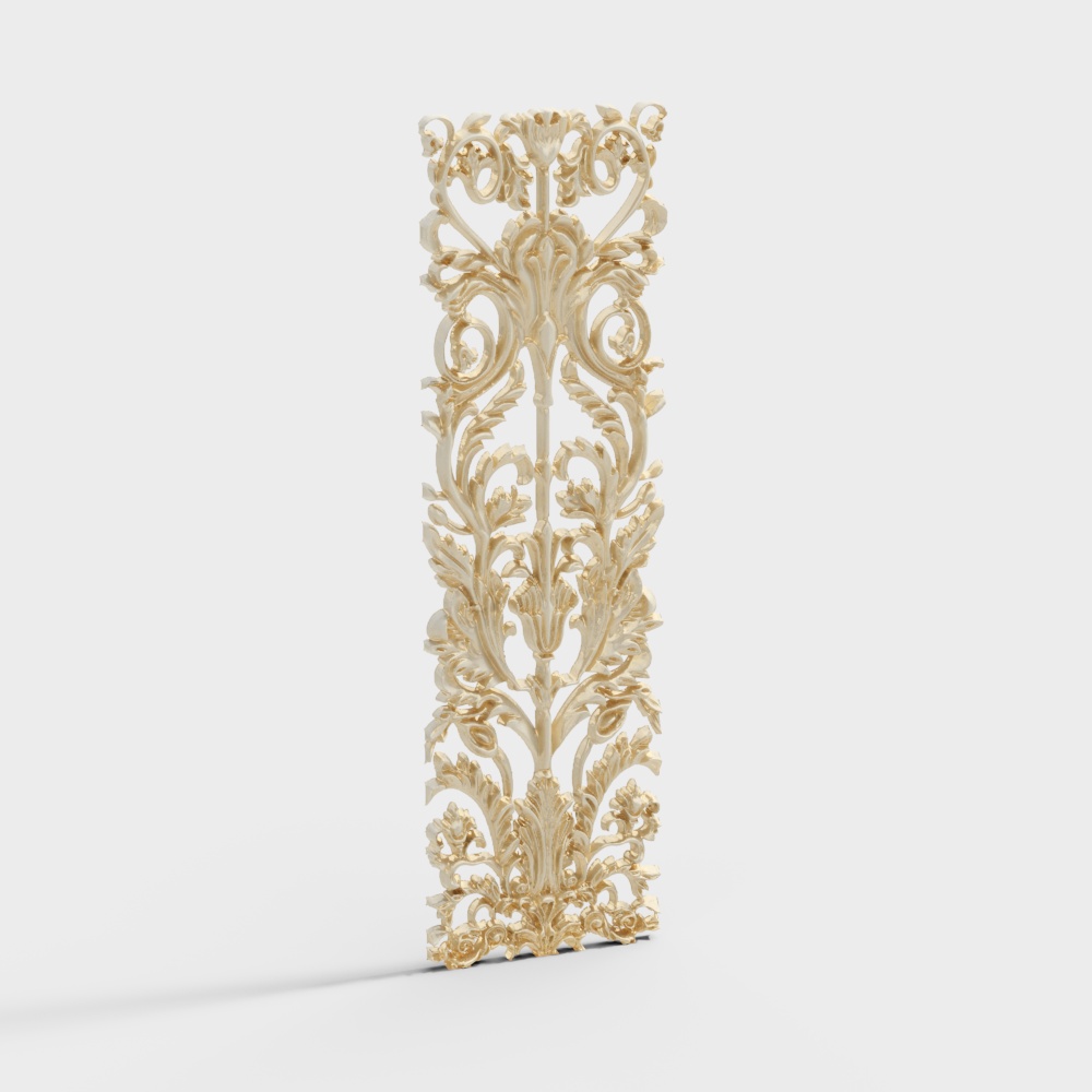 gold carving pattern wall decoration baroque rococo greek column
