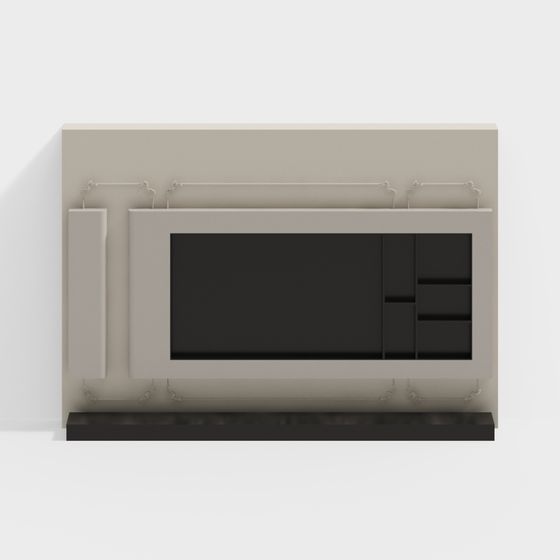 Minimalist Living Room TV Stand 3D model