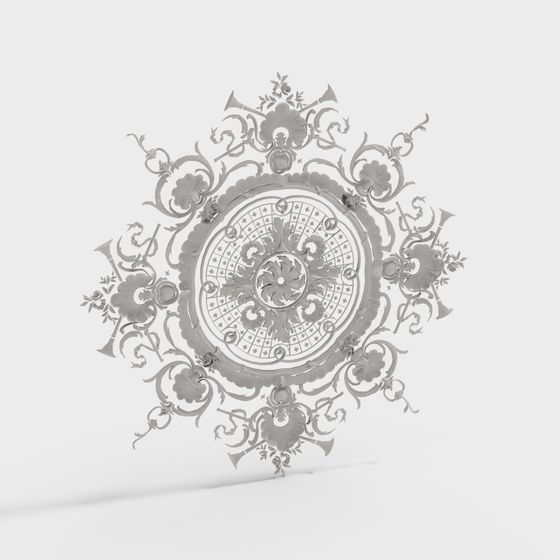 Ornate Ceiling Medallion 3D model