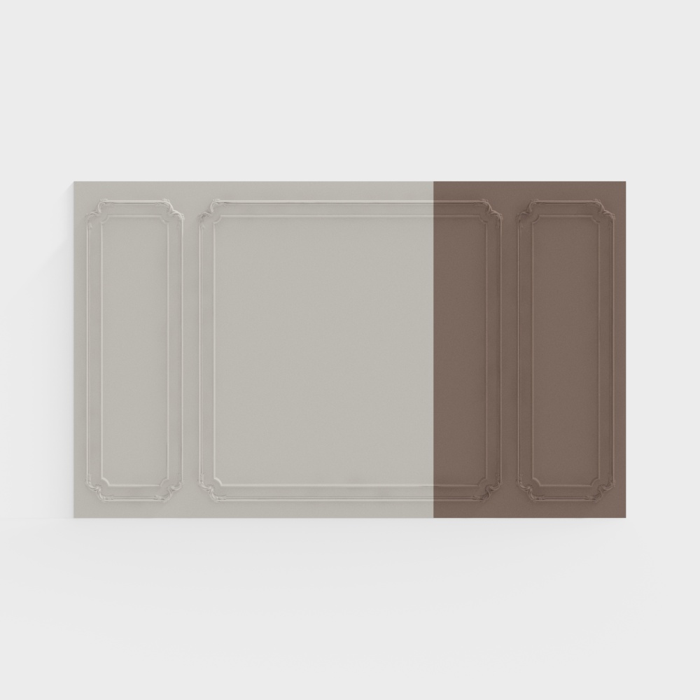 Moderne cremefarbene geschnitzte Hintergrundwand