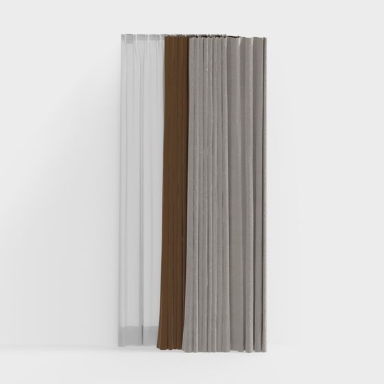 Stylish Curtain 3D model for Contemporary Spaces