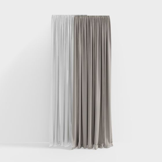 Stylish Flowing Curtain 3D Model for Creative Projects