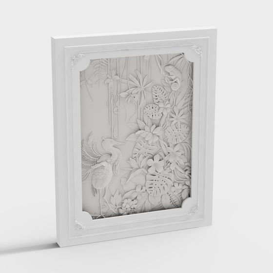 Tropical Rainforest 3D Relief Artwork Model