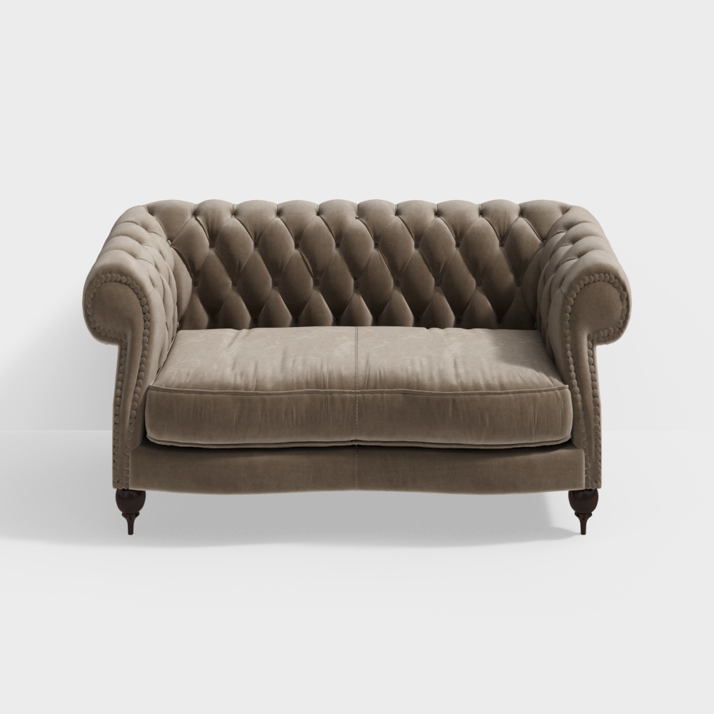 Classic British Style 3D Sofa Model