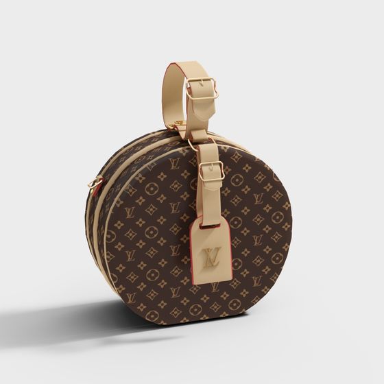 Elegant Vintage Suitcase 3D model