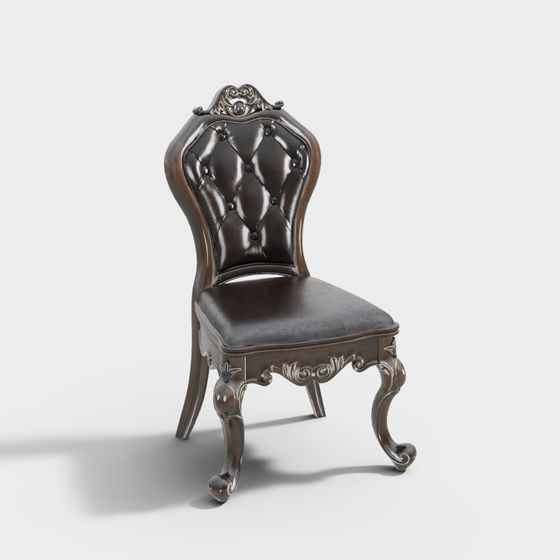Elegant Baroque Style Armchair 3D model