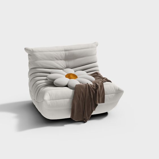 Low-Poly Elegant Sofa 3D model for Modern Interiors