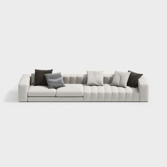 Modern Multi-Person Sofa in Gray
