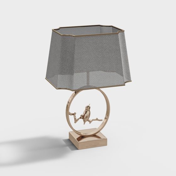 Chic Bird Lamp 3D model for Modern Interiors