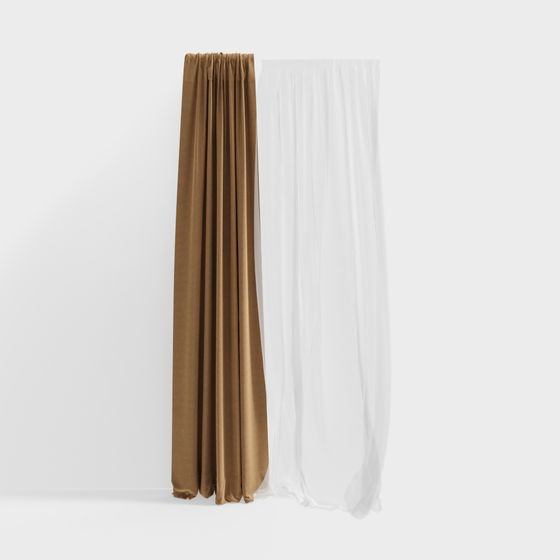 Realistic Curtain 3D Model for Modern Interiors