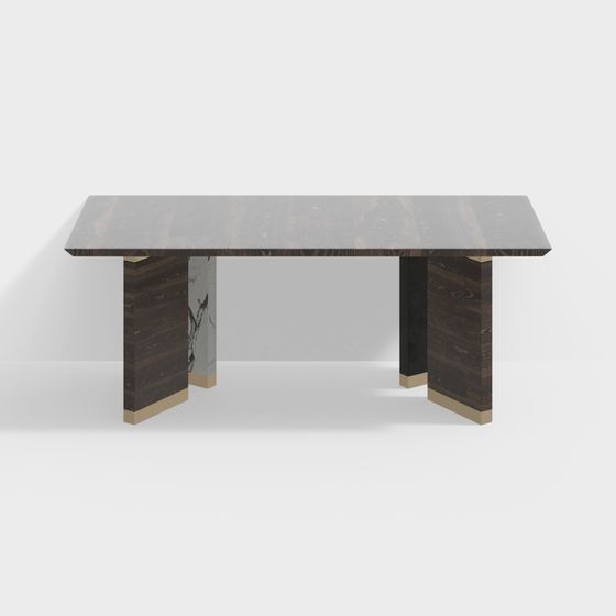 Urban Minimalist Dining Table 3D model for Modern Spaces
