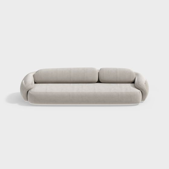 Modern Simple Multi-Person Sofa in Contemporary Beige