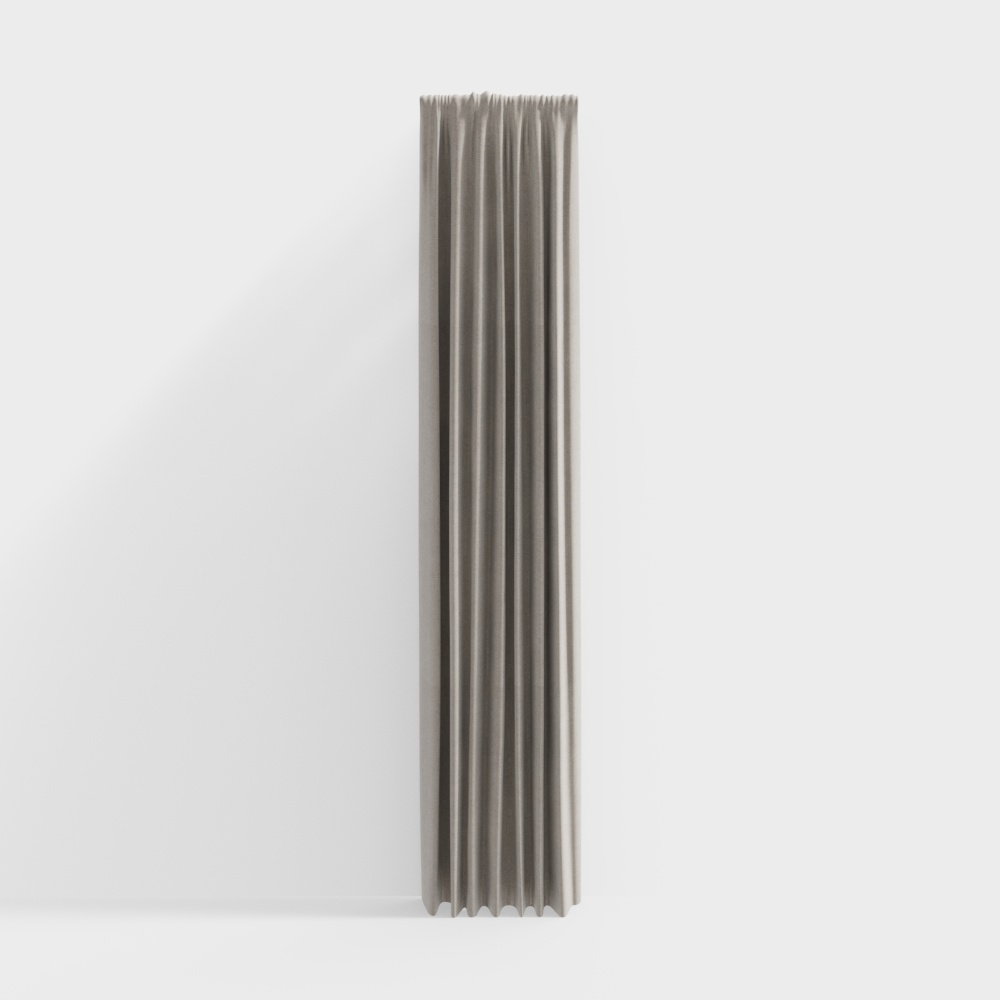 Wrinkled Curtain 3D Model Design for Modern Aesthetics