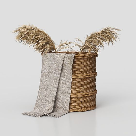 Panier de rangement en rotin moderne