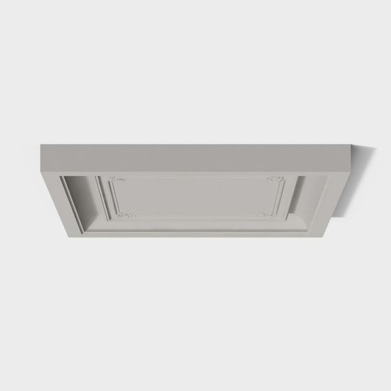 Elegant Low-Poly Ceiling Decor Panel 3D model