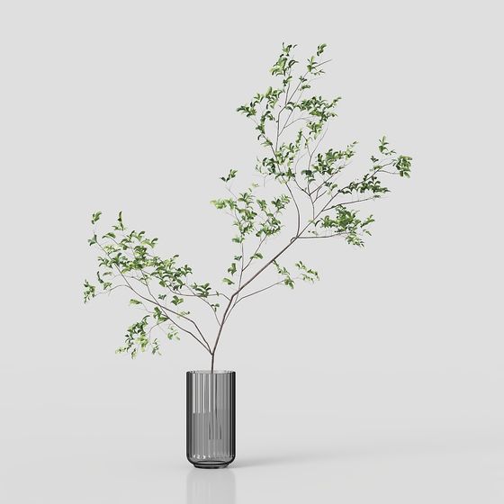 Vibrant Low-Poly Plant 3D Model