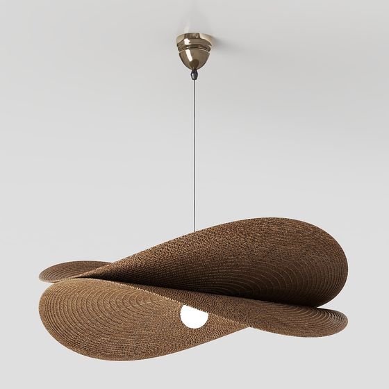 Artistic Low-Polygon Chandelier 3D model