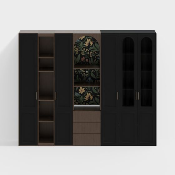 Elegant Storage Cabinet 3D model for Modern Interiors