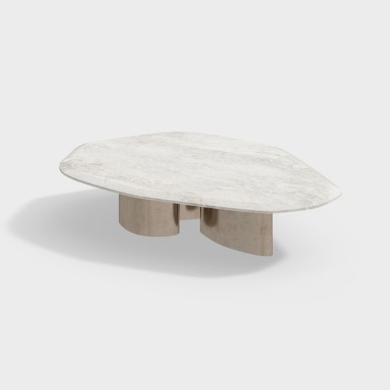 Sleek Marble Coffee Table 3D model