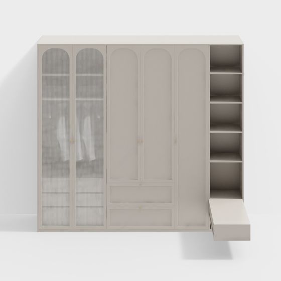 Stylish Modern Wardrobe 3D model