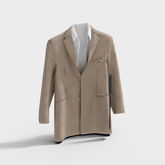Stylish 3D Suit Jacket Model for Designers