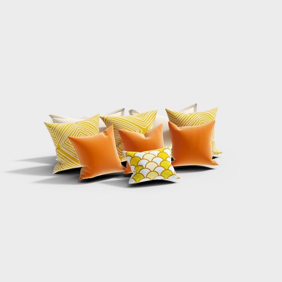 Vibrant 3D Pillow Models Collection
