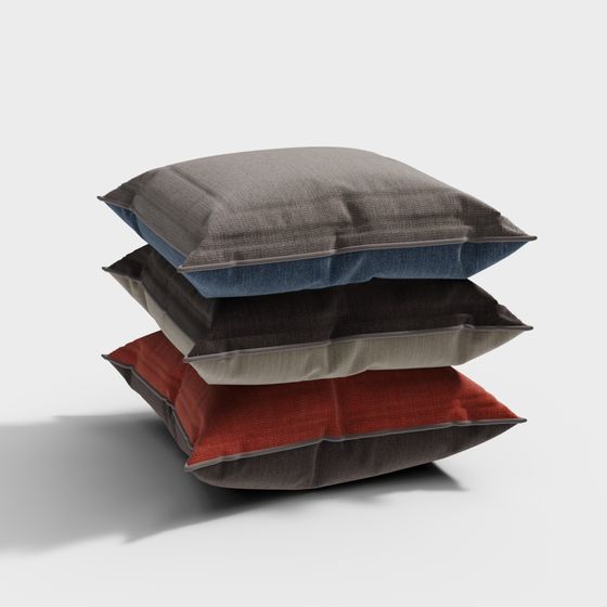 Elegant Low-Poly Pillow 3D Model for Creative Design