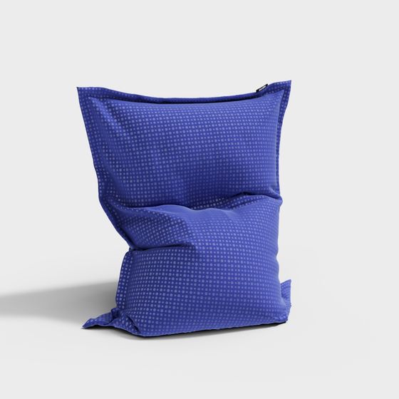 Blue Polka Dot Pillow 3D model