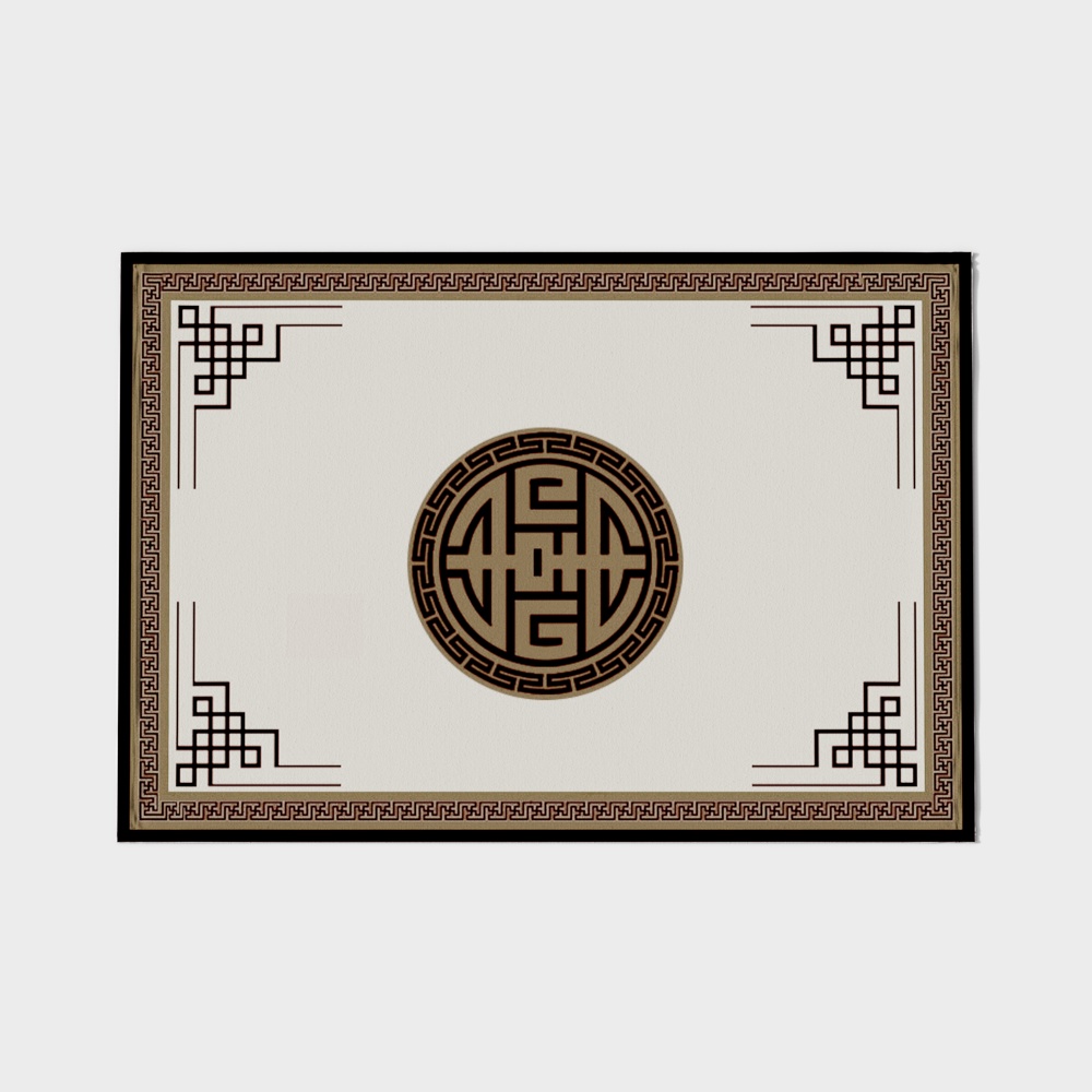 Harmonious Carpet 3D Model – Chinese Patterned Design