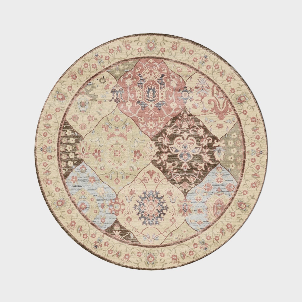 Elegant Round Carpet 3D Model – Low-Poly Patterned Design