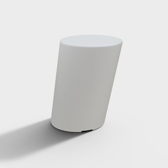 Elegant Cylindrical Stool 3D model for Modern Interiors