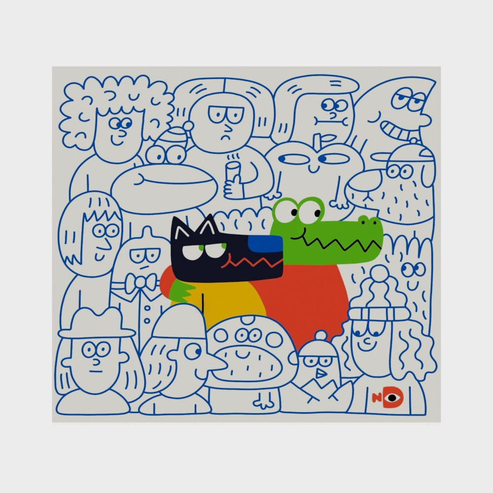 北欧の漫画装飾画