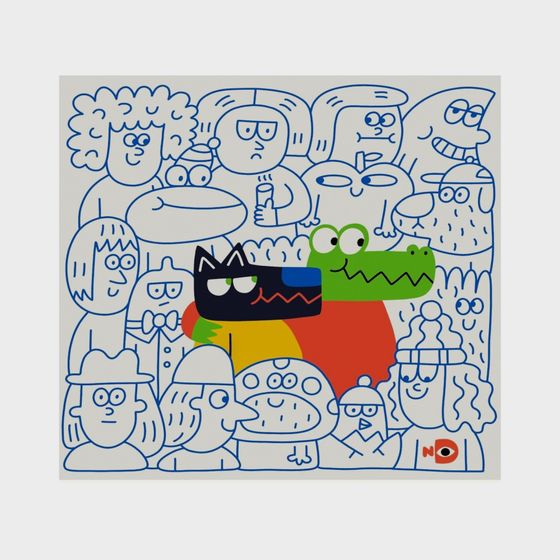 Colorful Cartoon Group 3D model