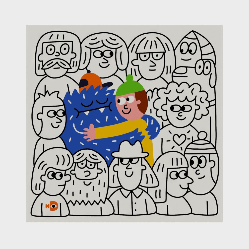 Tranh trang trí hoạt hình hiện đại