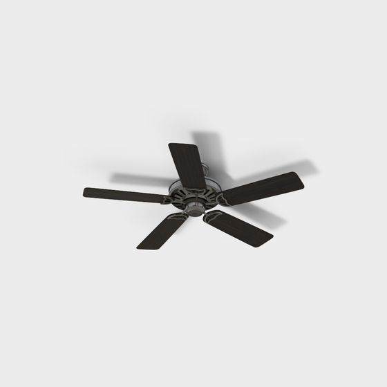 Stylish Low-Poly Ceiling Fan 3D Model