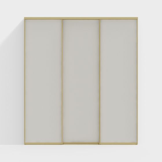 Elegant Glass Partition Screen 3D model for Contemporary Spaces