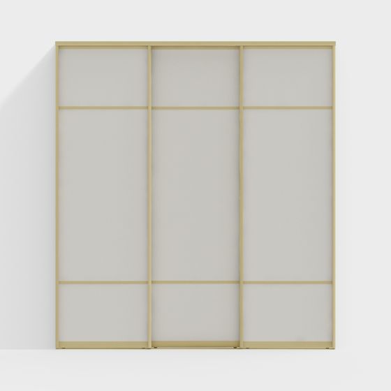 Elegant Glass Partition Screen 3D model