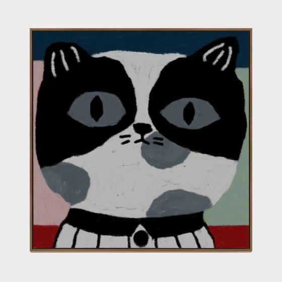 Artistic Cat Portrait 3D Model for Creative Projects