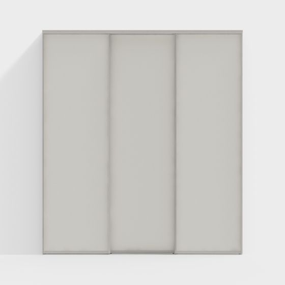 Modern Minimalist Sliding Door 3D model