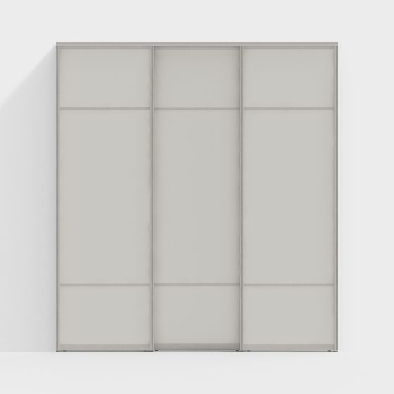 Polished Glass Partition Wall 3D model