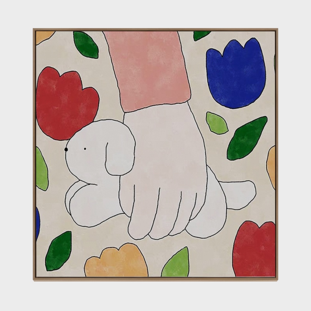 Flower Garden Bear 3D Model – Low-Poly Fur Texture