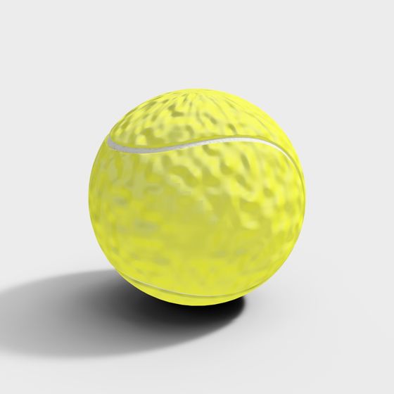 Glowing 3D Tennis Ball Model for Dynamic Projects