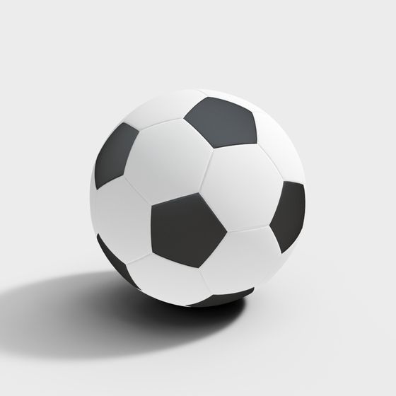 Classic Modern Low-Poly Soccer Ball 3D model