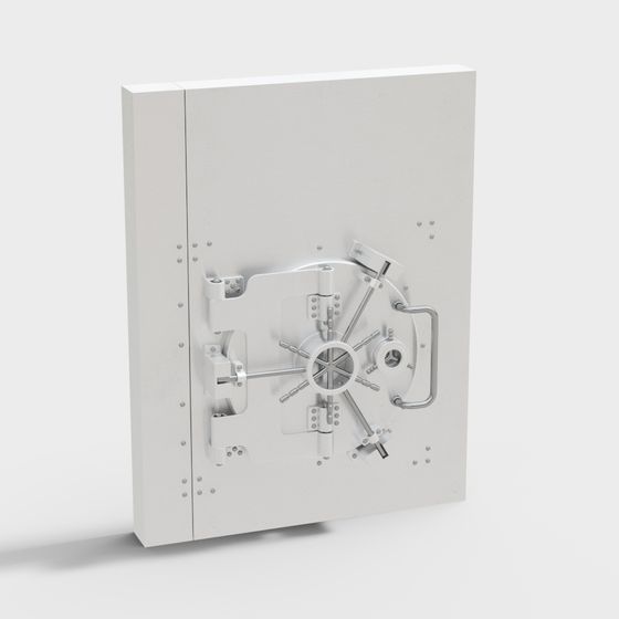 High-Detail Safe Door 3D Model