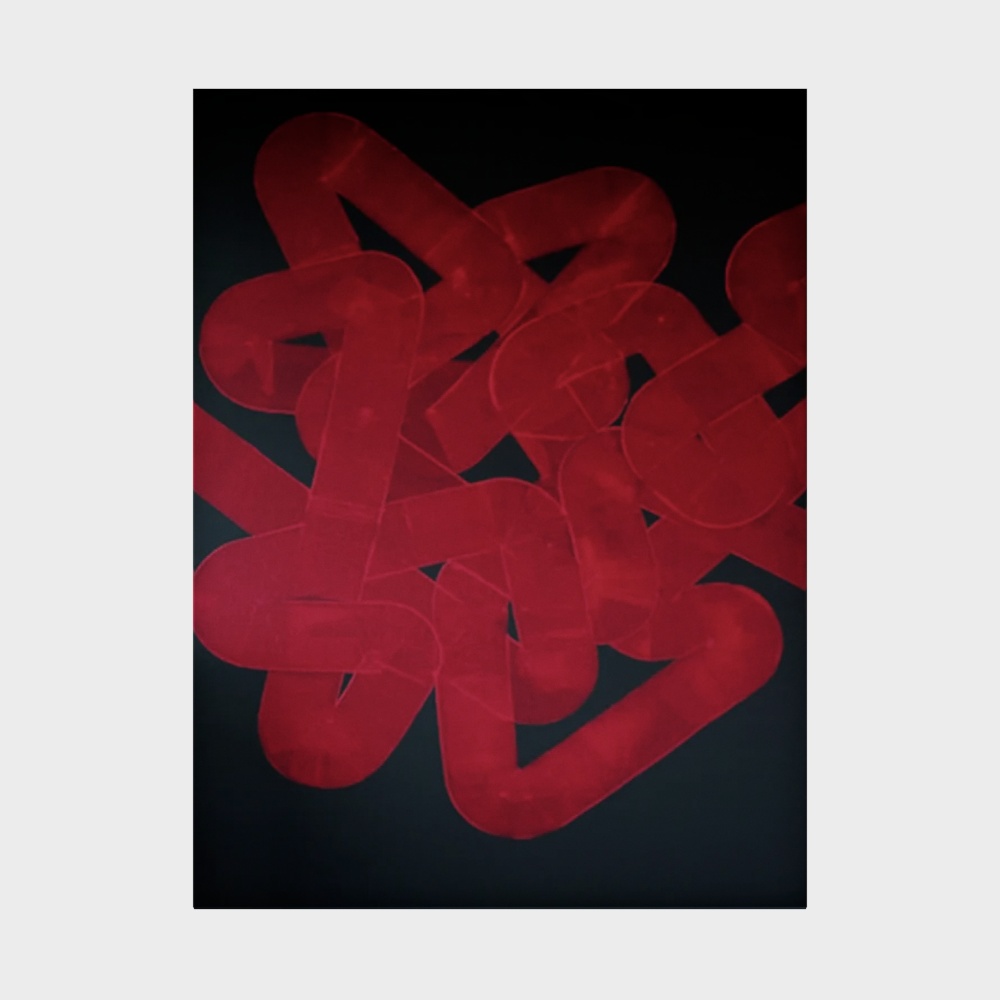 Flow: Vibrant Red 3D Model in Low Poly Design